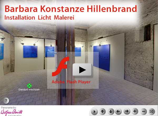 Installation Licht Malerei Barbara Hillenbrand