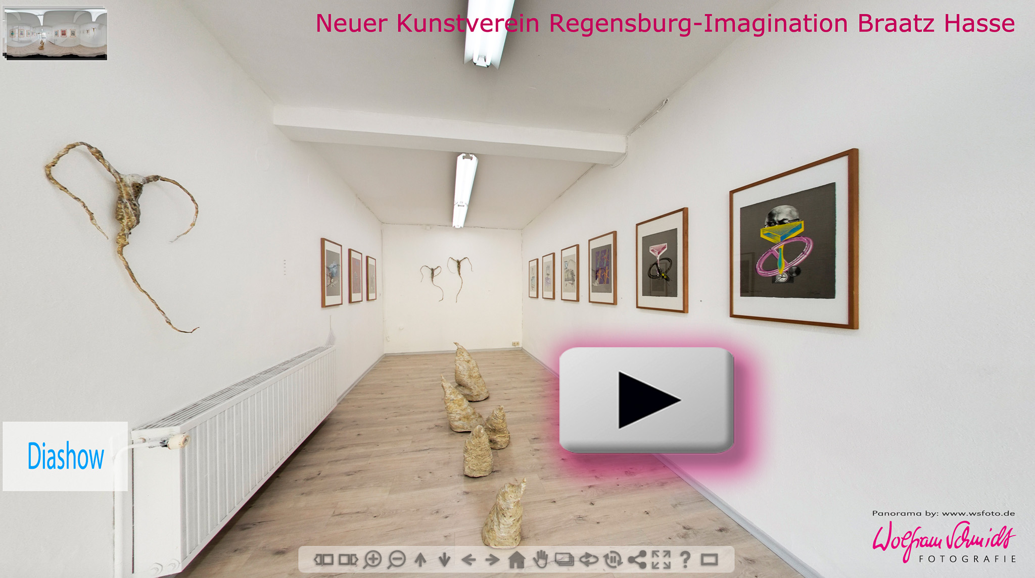 Panoramatour durch die Ausstellung Imagination des Neuen Kunstvereins Regensburg e.V.